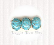 6x8mm Oval Sew-On Rhinestones-Turquoise Matrix