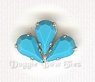 10x6mm Sew-On Rhinestones-Turquoise Pear