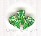 10x6mm Sew-On Rhinestones-Peridot Pear