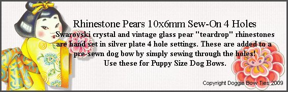 Sew-On Rhinestones- 10x6mm Pears