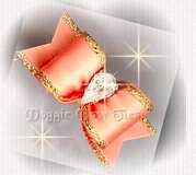 Dog Bow- shown with 10x6 rhinestone pear