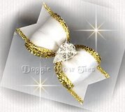 Dog Bow -shown with 10x6 rhinestone pear