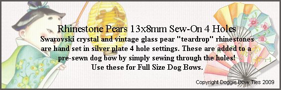 Sew-On Rhinestones-13x8mm  Pears
