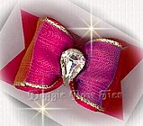 Dog Bow- shown with 13x8 rhinestone pear