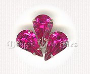 Sew-On Rhinestones-Fuchsia Pear