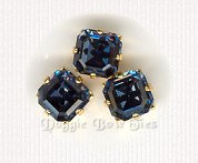 Sew-On Rhinestones-Sapphire Square 8mm