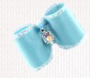 Dog Bow-Baby Bow, Soft Blue with Iridescent Edge