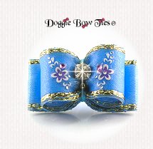 Dog Bow-Puppy SL, Cornflower Blue, Crystal