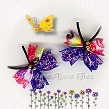 Small Glitter Flutterfly Pairs-Jelly Bean/ Grappa