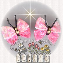 Small Glitterfly Butterfly Dog Bow-Sugar and Spice Checkers