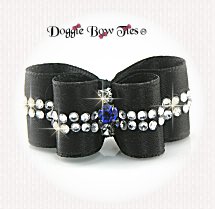 Dog Bow-Swarovski Crystal Band~Sapphire