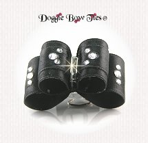 Dog Bow-Puppy Size, Double Loop, Crystal