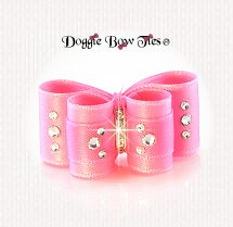 Dog Bow-DL Puppy, Pink, Crystal