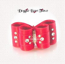 Dog Bow-Red, DL Crystal