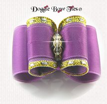 Dog Bow-Full Size Classic, Amethyst, Wide Band