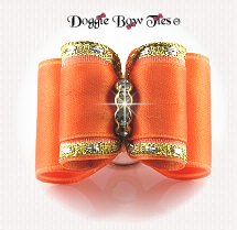 Dog Bow-Full Szie, Classic Apricot, wide band