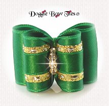 Dog Bow-Full Size, Classic, Emerald Green