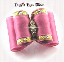 Dog Bow-Full Size, Mauve Pink