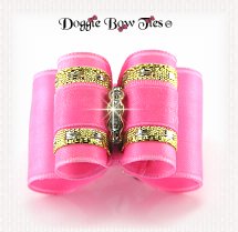 Dog Bow-Full Size, Candy Pink, Narrow Band
