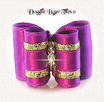 Dog Bow-Full Size, Classic, Purple with Narrow Band