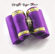 Dog Bow-Full Size, Purple, Wide Band