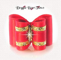 Dog Bow-Full Size, Classic Red, Narrow Band