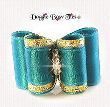 Dog Bow-Full Size, Classic, Teal with Wide Band