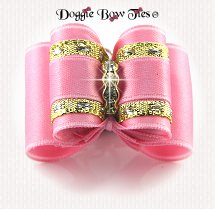 Dog Bow-Full Size Classic, Victorian Rose Narrow Band