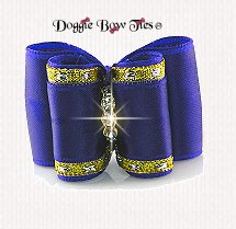Dog Bow~Full Size, Classic, Satin Wide Band, Regal Purple