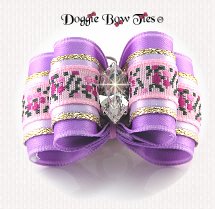 Dog Bow-Full Size, Girly Girl, Lilac