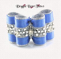 Dog Bow-Full Size, Crystal Band, Wisteria