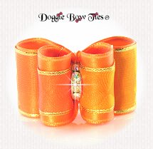 Dog Bow-Full Size, Gossamer rainbow, Apricot