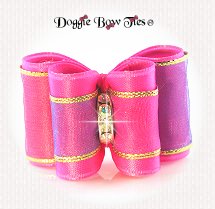 Dog Bow-Full Size, Gossamer Hot Pink, Mira Bow