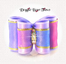 Dog Bow-Full Size, Gossamer Rainbow