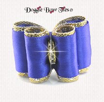 Dog Bow-Full Size, Satin and Gold,Pansy