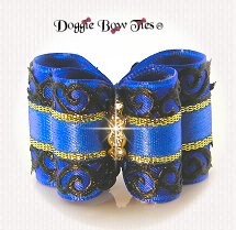 Dog Bow-Venetian Lace Royal