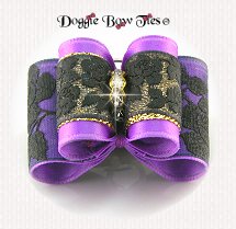 Dog Bow-Full Size,Chantilly Lace Lilac