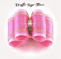 Dog Bow-Full Size Satinique Pink