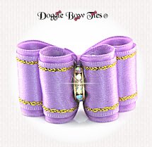 Dog Bow-Full Size, Satinique, Lilac