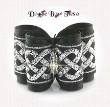 Dog Bow-Full Size, Celtic, Silver