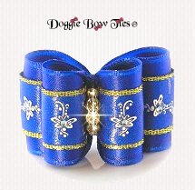 Dog Bow-Full Size, Brushing Beauty, Royal Blue