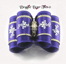Dog Bow-Full Size, Brushing Beauty Crystal, Purple