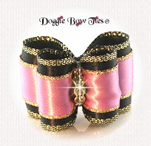 Dog Bow-Satin Elegance, Mauve Pink