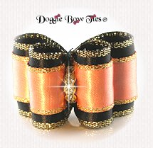 Dog Bow-Satin Elegance, Peach