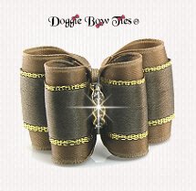 Dog Bow-Full Size, Sensational Satin, Sable