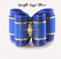 Dog Bow, Full Size, Sensational Satins, Royal Blue