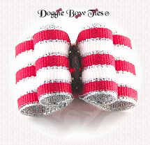 Dog Bow-Full Size Christmas Ribbon Candy Peppermint Stripes