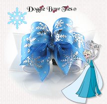 Dog Bow-Holiday Christmas, Christmas Frozen Bow Tie 1