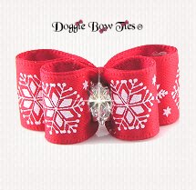 Dog Bow-DL Puppy, Holiday Christmas, Red Holly
