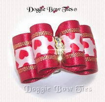 Dog Bow-Full Size,Holiday,Red Heart Valentine